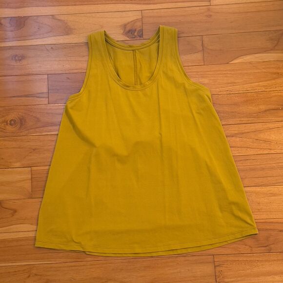 Women Lululemon Essential Tank Top *Train Slim Fit Hip Length in Gold Spice - Picture 4 of 7